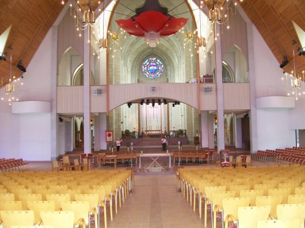 the interior of the cathedral