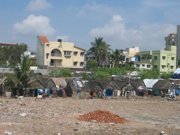 shacks near the beach