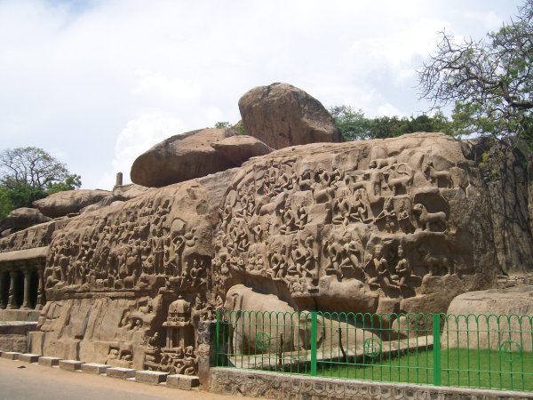 the carved rocks