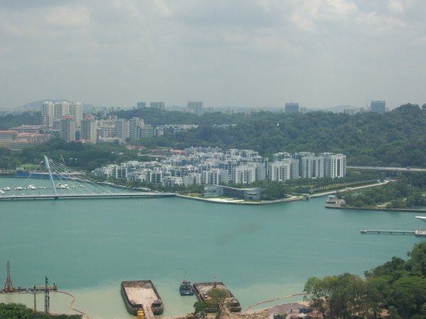 view across the island